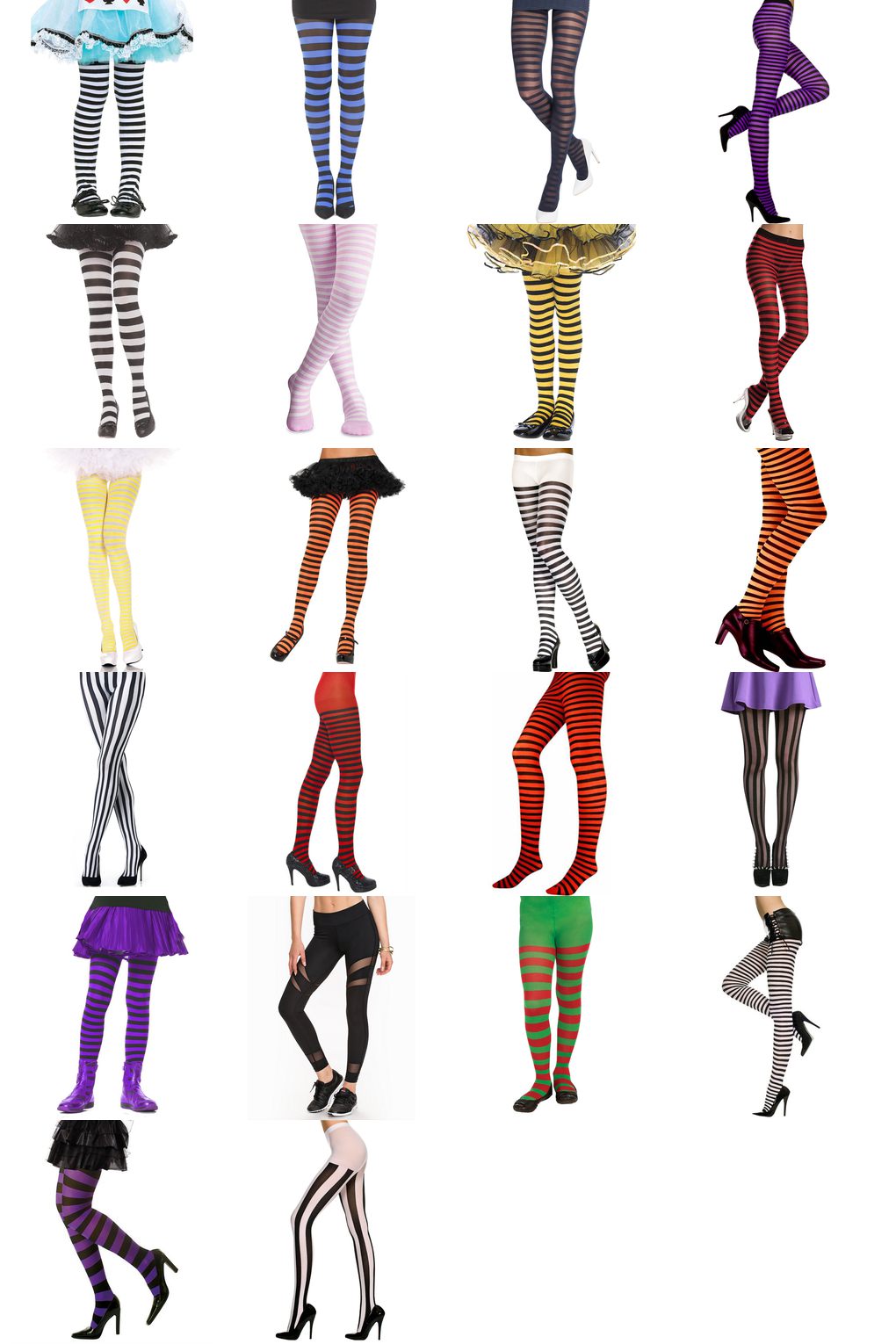 striped tights for women